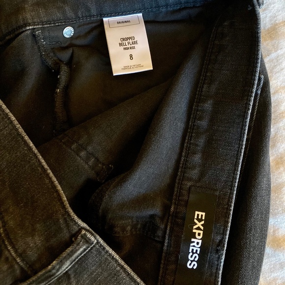 Express (New without tags) High Rise Bell Flare Jeans , Size 8 - Picture 5 of 7